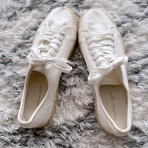 Madden girl white lace up sneakers, size 8.5
